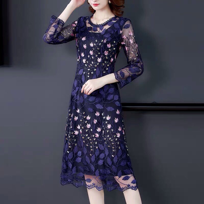 Đầm Ren Hoa Quý Bà - HN1009